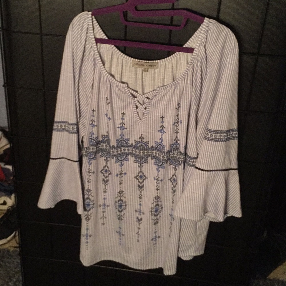 Cute blue and white blouse